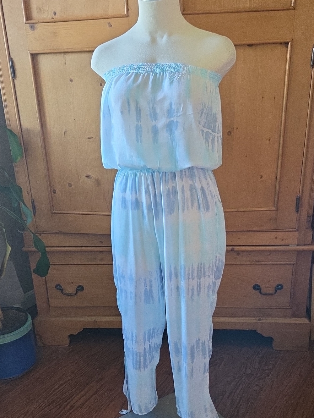 Cool Change Tie Dye Romper Blue/ White Size XS